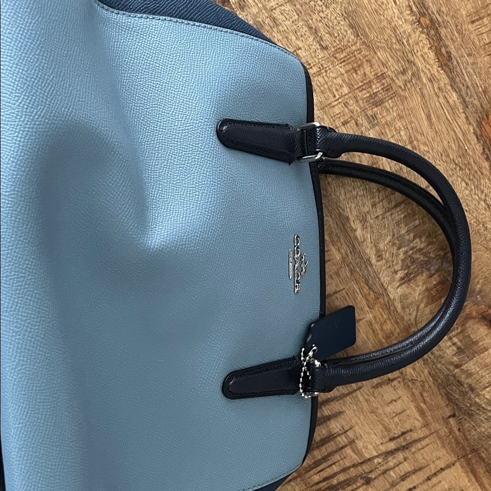 Coach Two-Tone Blue and Black Tote